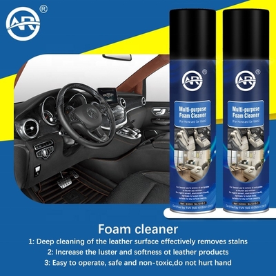 Potente spray de limpieza de espuma de 650 ml para limpieza profunda de cuero de automóvil y multifuncional