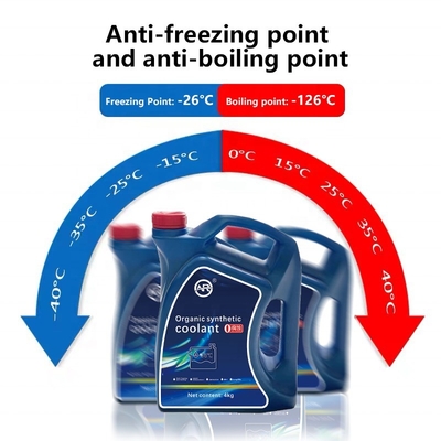 Agrega refrigerante anticongelante sintético orgánico OAR al tanque de agua para un rendimiento óptimo