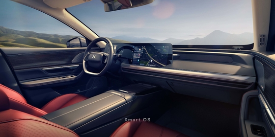 Xpeng P7 Ev 5 asientos SUV eléctrico con color interior oscuro y tipo de motor turbo